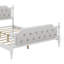 Structure de lit de style traditionnel avec tête de lit tapissier capitonnée-1874800065-1874800067