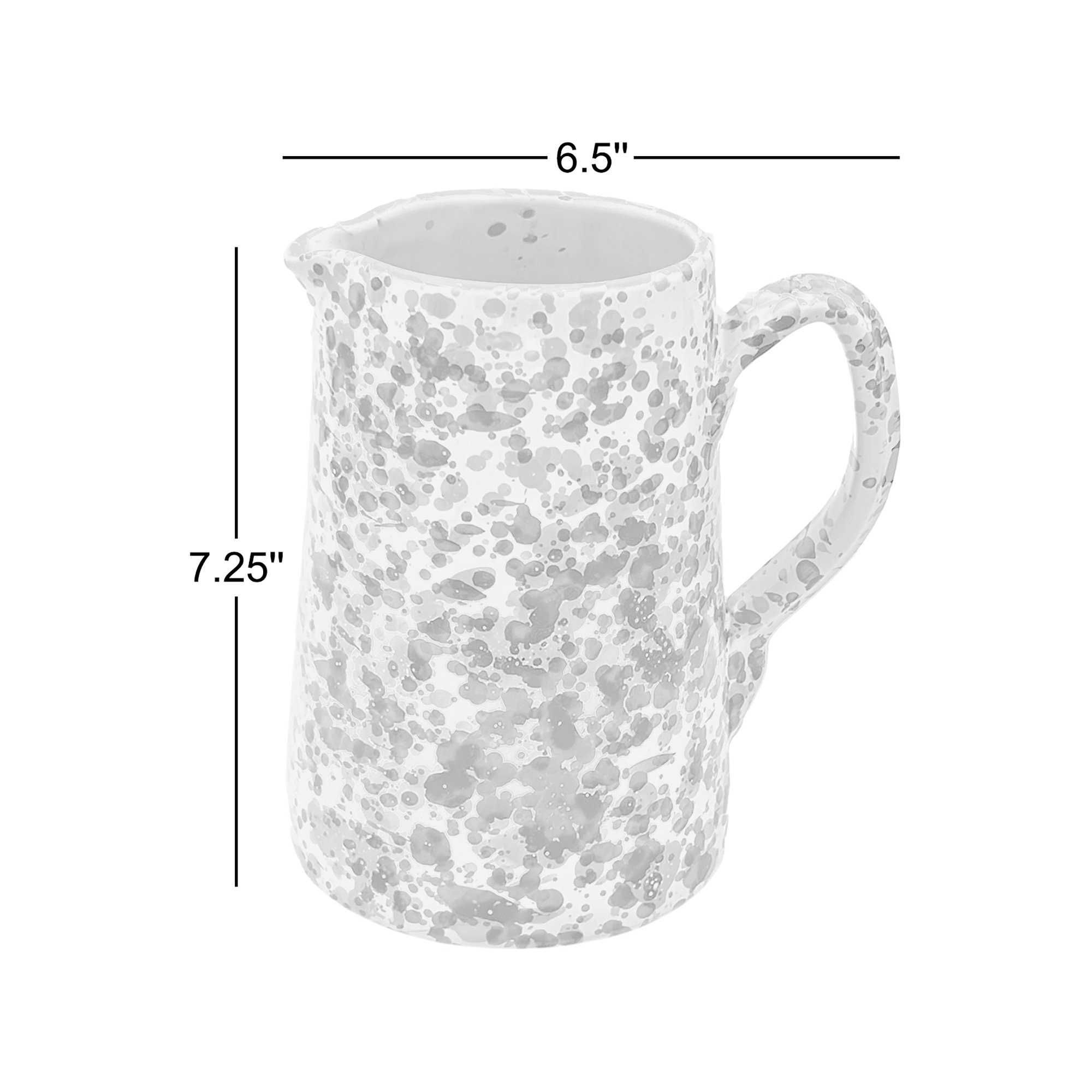 Taverna Speckled Pitcher, Orange/Gray