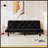 66" Black Velvet Sofa Bed