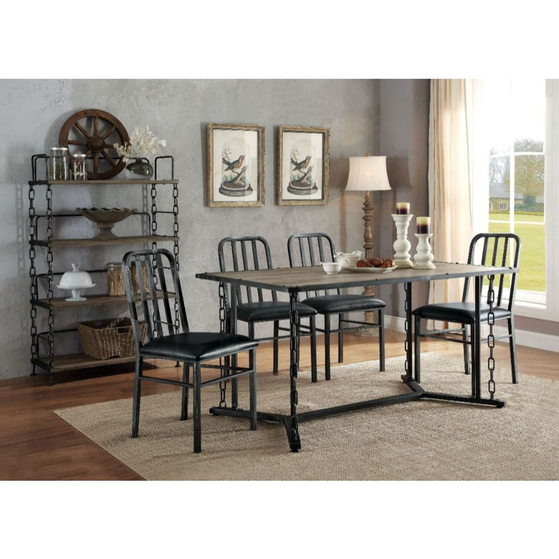 Metal Base Dining Table