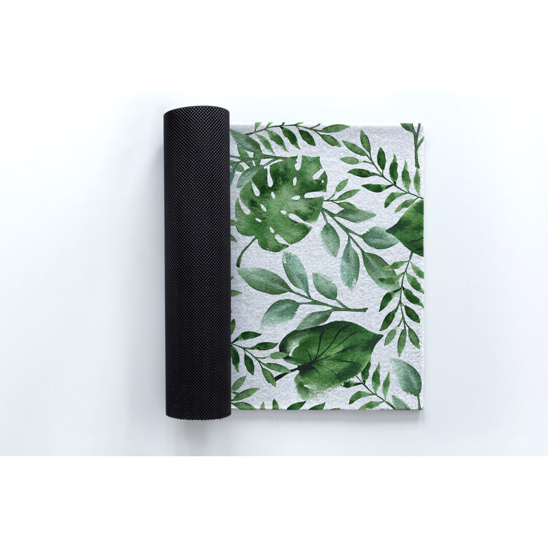 Non-Slip Floral Outdoor Doormat