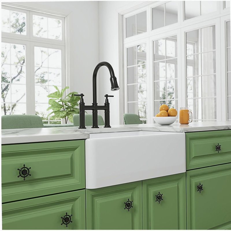 White Farmhouse Sink Deep Apron Sink Undermount Farmhouse Kitchen Sink Single Farm Sink