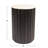Luca Round Mango Wood Fluted Side Table with Marble Top, Black-116105191