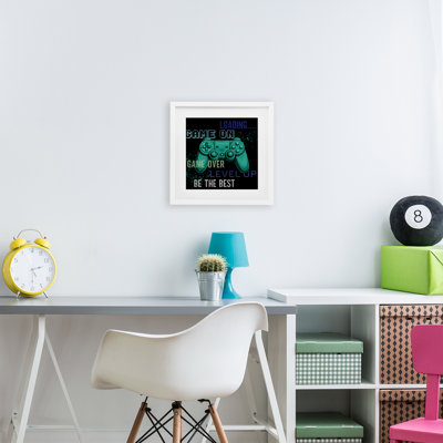 «Game On Level Up», reproduction sous verre encadrée, par Kim Allen