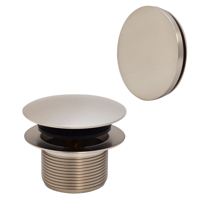 Drain de baignoire 1,5 "à gros bec avec plaque de débordement, Acier inoxydable