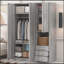 Élégante garde-robe en bois à 2 portes pour la chambre à coucher, améliorant le rangement et l'organisation-1224620135