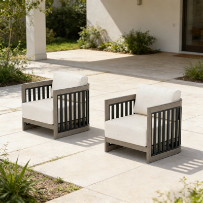 Chaises longues avec coussins Sereno