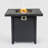 28-Inch Iron Square Propane Fire Pit Table