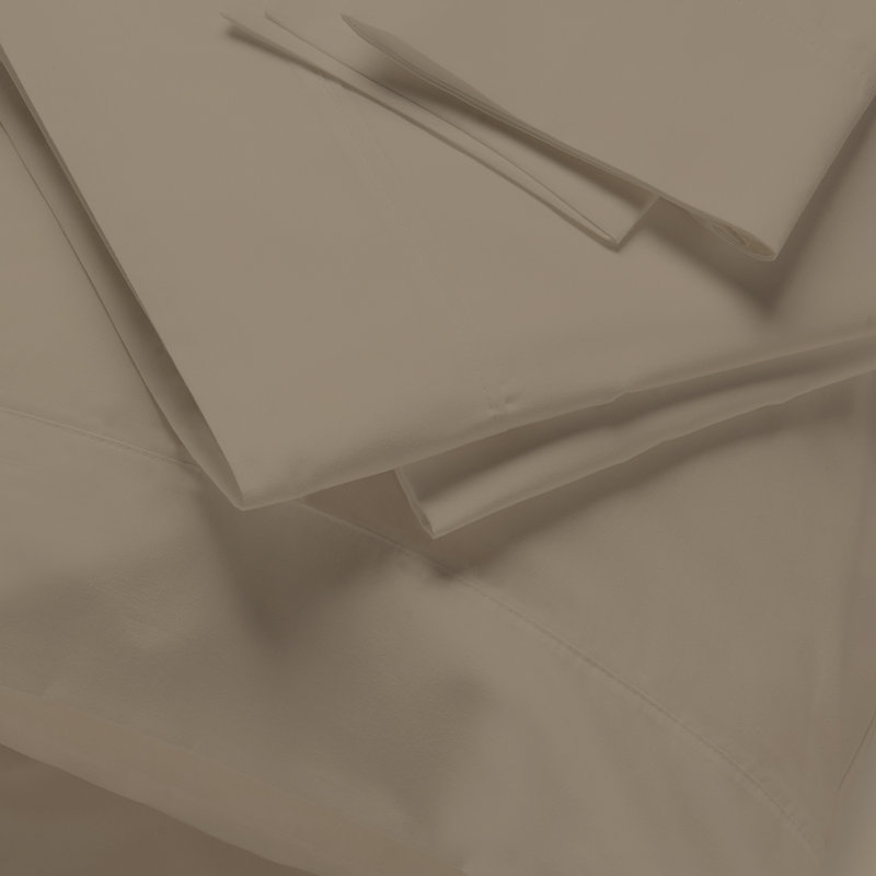 Luxury 100% Cotton Soft & Silky Wrinkle-Resistant Sheet Set, King Sheet Set + 1 Fitted Sheet + 2 Pillowcases, Khaki