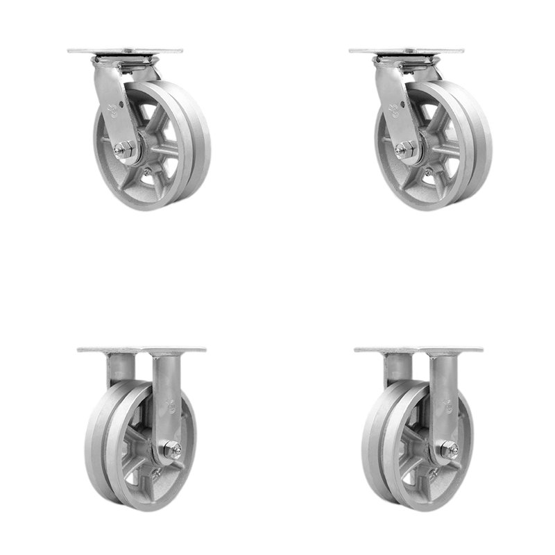 4 Piece Semi Steel Caster Set