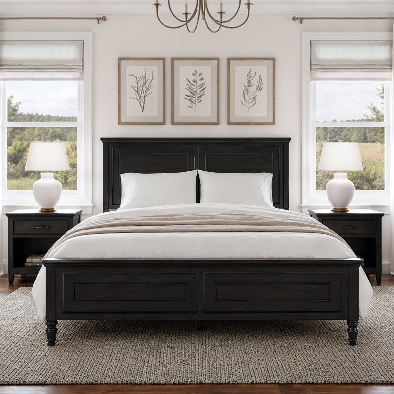 Lit plateforme Avila, Vintage Black, Queen