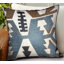 Coussin décoratif d’extérieur de luxe à motif géométrique brun marine Plutus