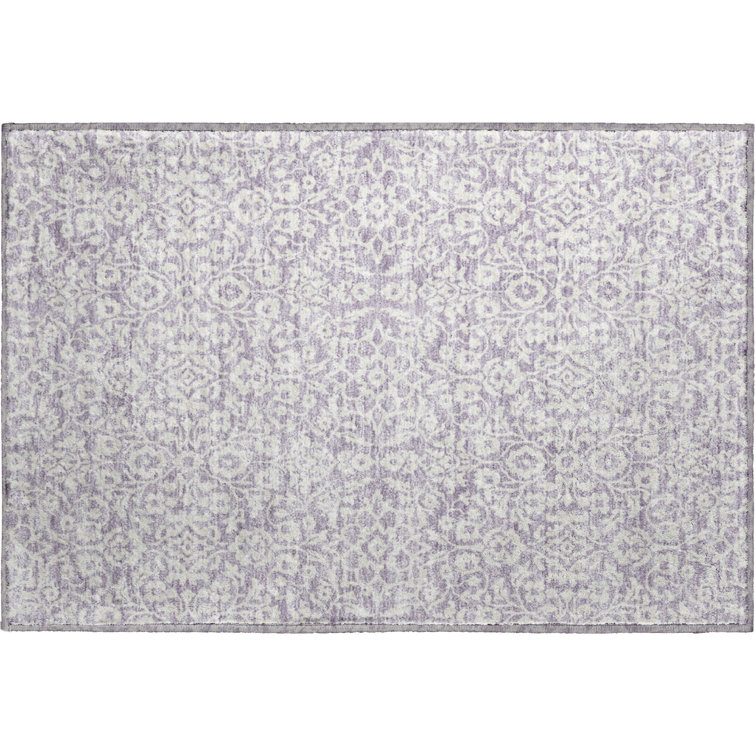 Premium Machine Washable Prisco Lavender Rug