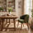 Upholstered Dining Chair with Wooden Legs-1130906504