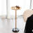 Elegant Coffee Table: Adjustable, Metal & Marble, Long-Lasting Construction Luxury Tea Side Natural Marble Base, Golden Tray, Versatile