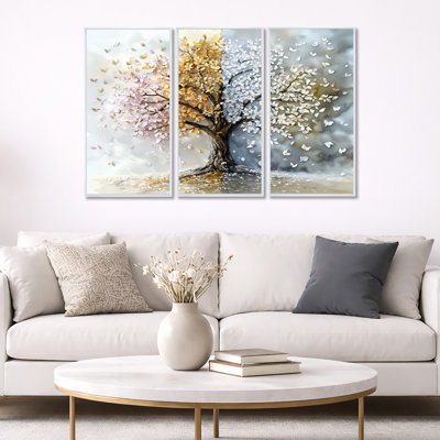 «Four Season Tree of Life I», ensemble de reproductions d'art mural arbre de vie