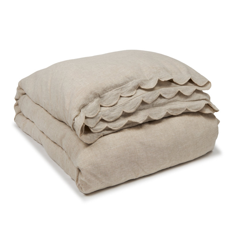 Kelly Linen Duvet Cover, Flax, King Duvet Cover