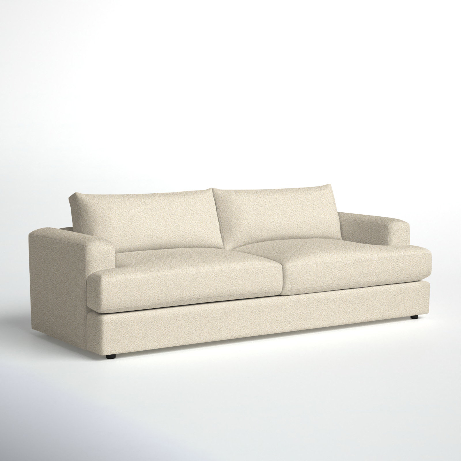 Cayden 96'' Upholstered Sofa, Davis Pearl Performance Bouclé