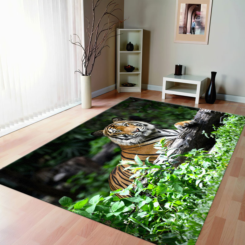Charming Traditional Floral Printed Rug with High Pile Soft Texture Ideal for a Sophisticated Interior Design Theme