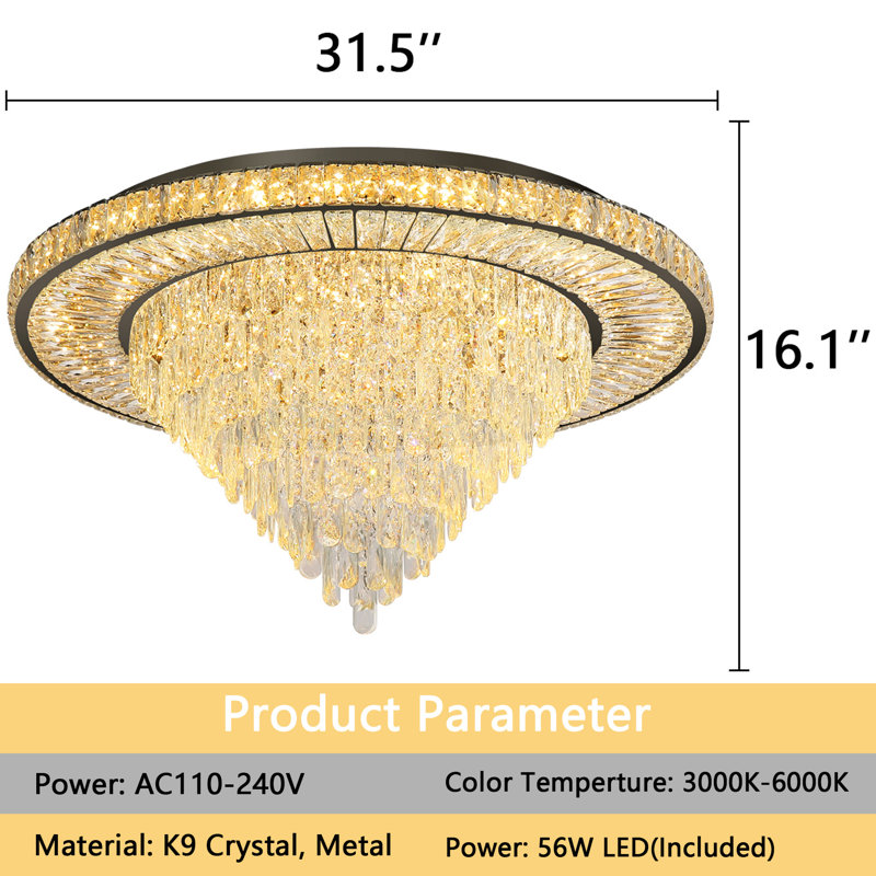 Lustre de salon moderne, Noir mat