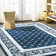 Reilly French Border Navy/Blue Rug