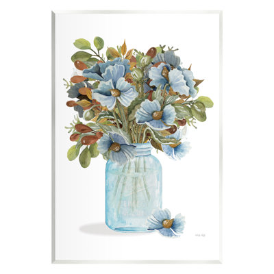 «Blue Blooming Floral Bouquet Floater», art mural par Cindy Jacobs