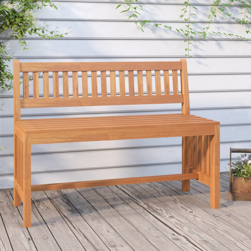 Killead Solid Wood Eucalyptus Outdoor Bench
