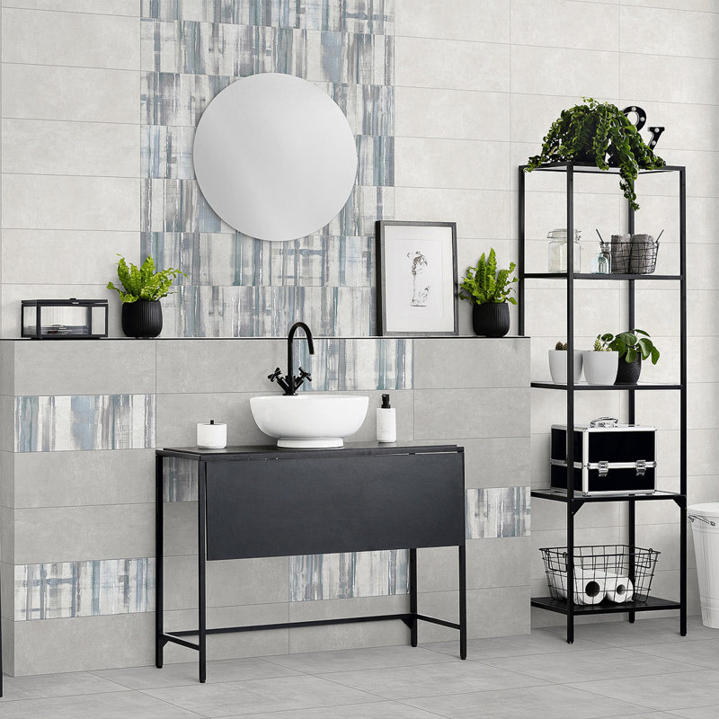 Factory 32" x 32" Porcelain Tile, Light Gray