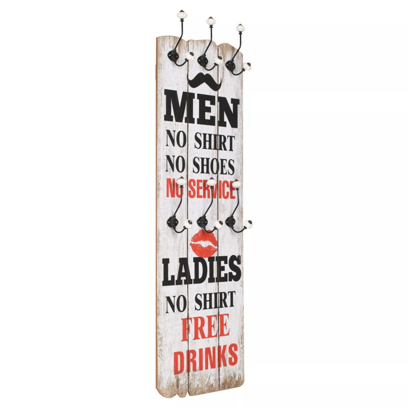 Tovar Wall 6 - Hook Wall Mounted Coat Rack
