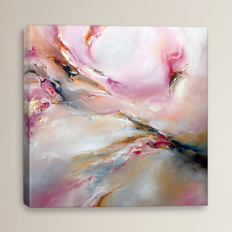 " Pink Haze " by J.A Art, Canvas, 18" H x 18" W x 1.5" D