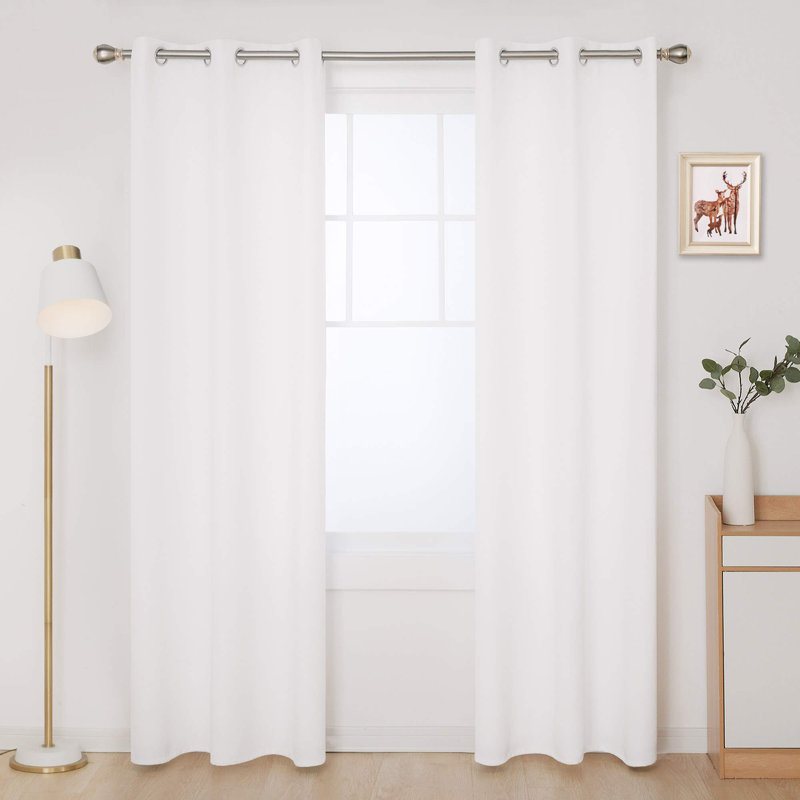 Grommet Top Thermal Insulated Room Darkening Window Curtain Panels (Set of 2), Purple Grape, 38" W x 84" L