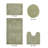 Granada Premium 100% Cotton 2155 GSM 4-Piece Bath Rug Set, OEKO-TEX® Certified, Non-Slip Spray Latex Backing, Plush Tufted, Super Absorbent, Machine Washable Bathroom Rugs for Bathroom, Shower, Tub & Vanity, Sage-2067803386-2067894056