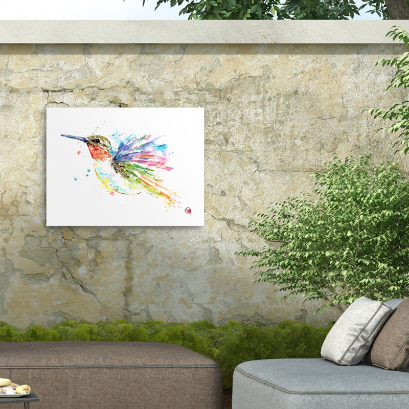 Lisa Whitehouse Hummingbird - Ruby toile extérieure, H 18 po x l 24 po