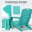 HDPE Adirondack Foldable Chair with Retractable Ottoman-26271876