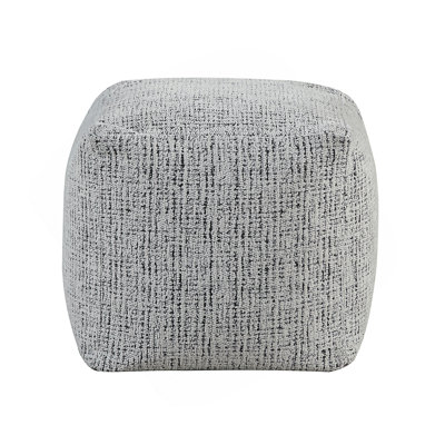 Square Chenille Fabric Pouf Ottoman, Modern Footstool With Non-Slip Base For Comfortable Seating And Versatile Use
