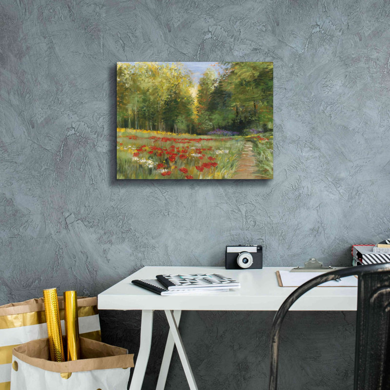 «Aariyonna Field Of Flowers Crop On Canvas» par Carol Rowan, reproduction, H 12 po x l 16 po x P 0,75 po
