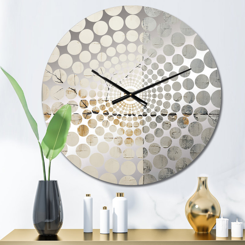 Nature Split - Abstract Shapes Wall Clock, Small