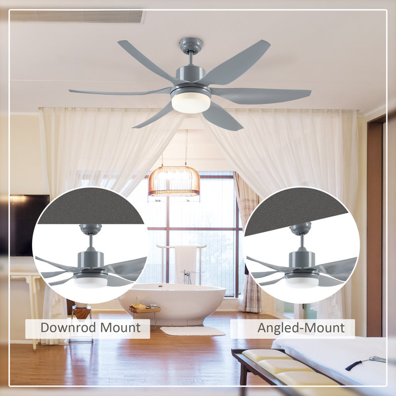 Stansberry Ceiling Fan with LED Lights, Grey
