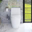 Toilette allongée 12 po à pièce unique avec chasse d'eau 1,28 GPF et siège blanc inclus