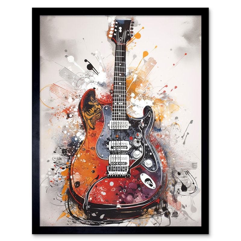 Electric Mandolin Guitar Instrument - Single Picture Frame Print