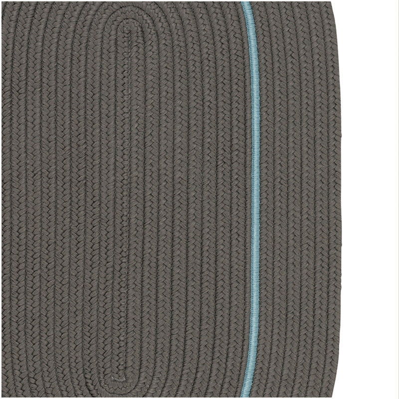Tapis intérieur / extérieur gris tressé Norelli, Ovale 6 pi x 9 pi