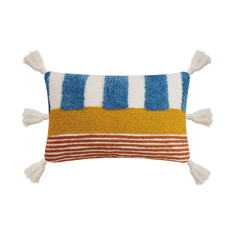 Percy Textured Decorative Pillow With Tassels