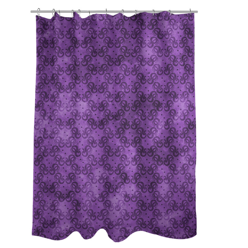Rideau de douche simple serpents, Mauve