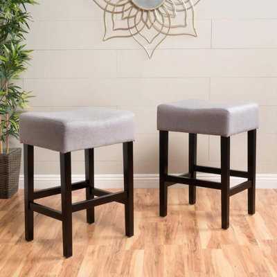 Ensemble de tabourets de bar rembourrés en tissu sans dossier