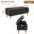 Storage Bench with Faux Leather Cushion Seat and Hidden Storage Change Shoes Footrest Modern Ottoman for Bedroom, Entryway, or Living Room
