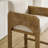 Upholstered Seat Counter Stool With Solid Wood Frame, Arch-Shaped Arm Bar Height Counter Stool For Kitchen/Dining Room/Restaurant-1240285548