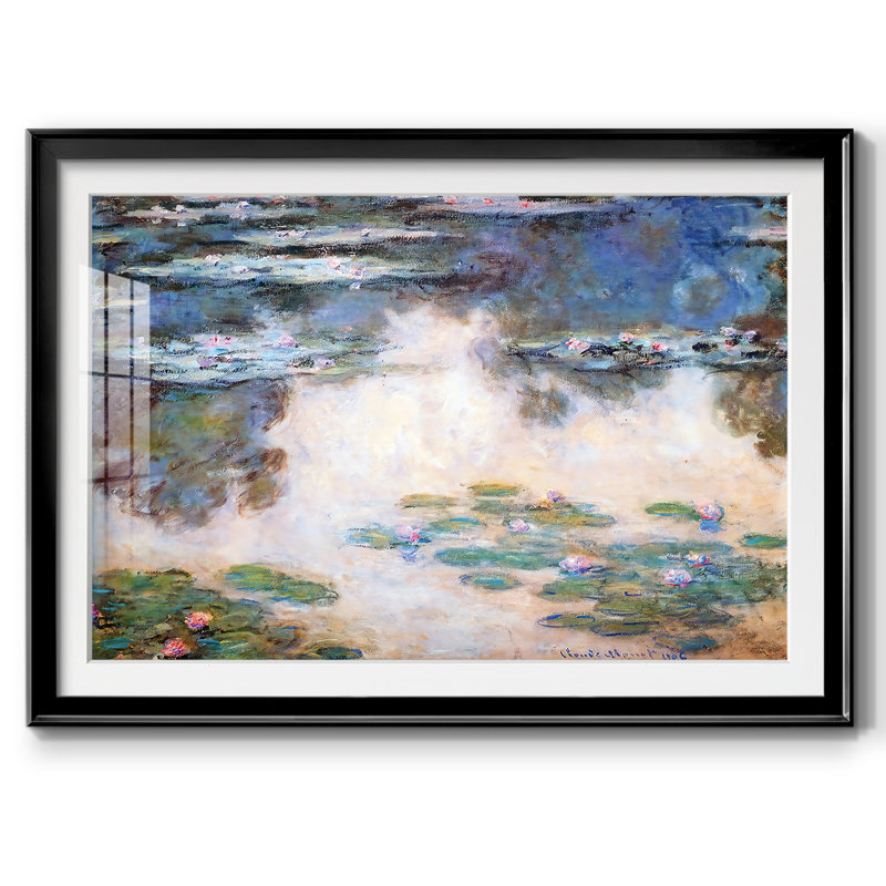 Les Nymphéas, 1906 05, reproduction d'art encadrée, Noir, H 27 po x l 39 po x P 1,5 po