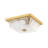 3-Light Mist Glass Square Flush Mount