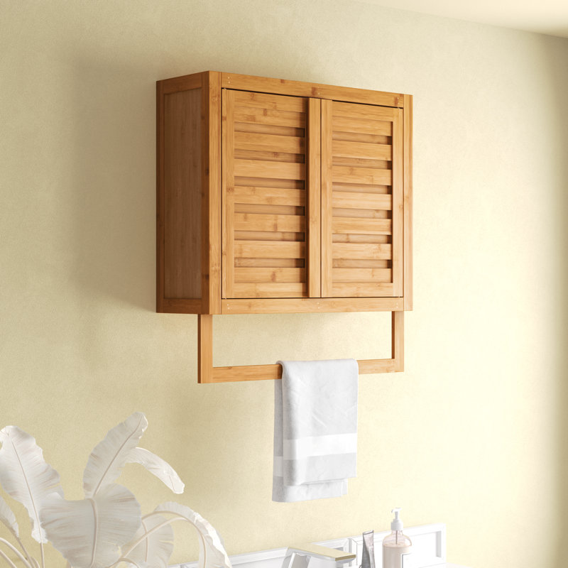 Mitch Solid Wood Bathroom Cabinet, Natural