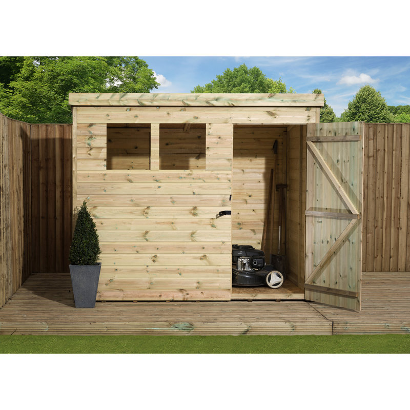 Shiplap Pent Wooden Shed, 8ft. W x 4ft. D